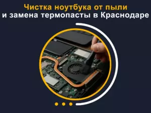 Чистка ноутбука от пыли и замена термопасты в Краснодаре